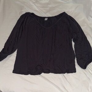 Old Navy Black Scoop-Neck “crop” Top